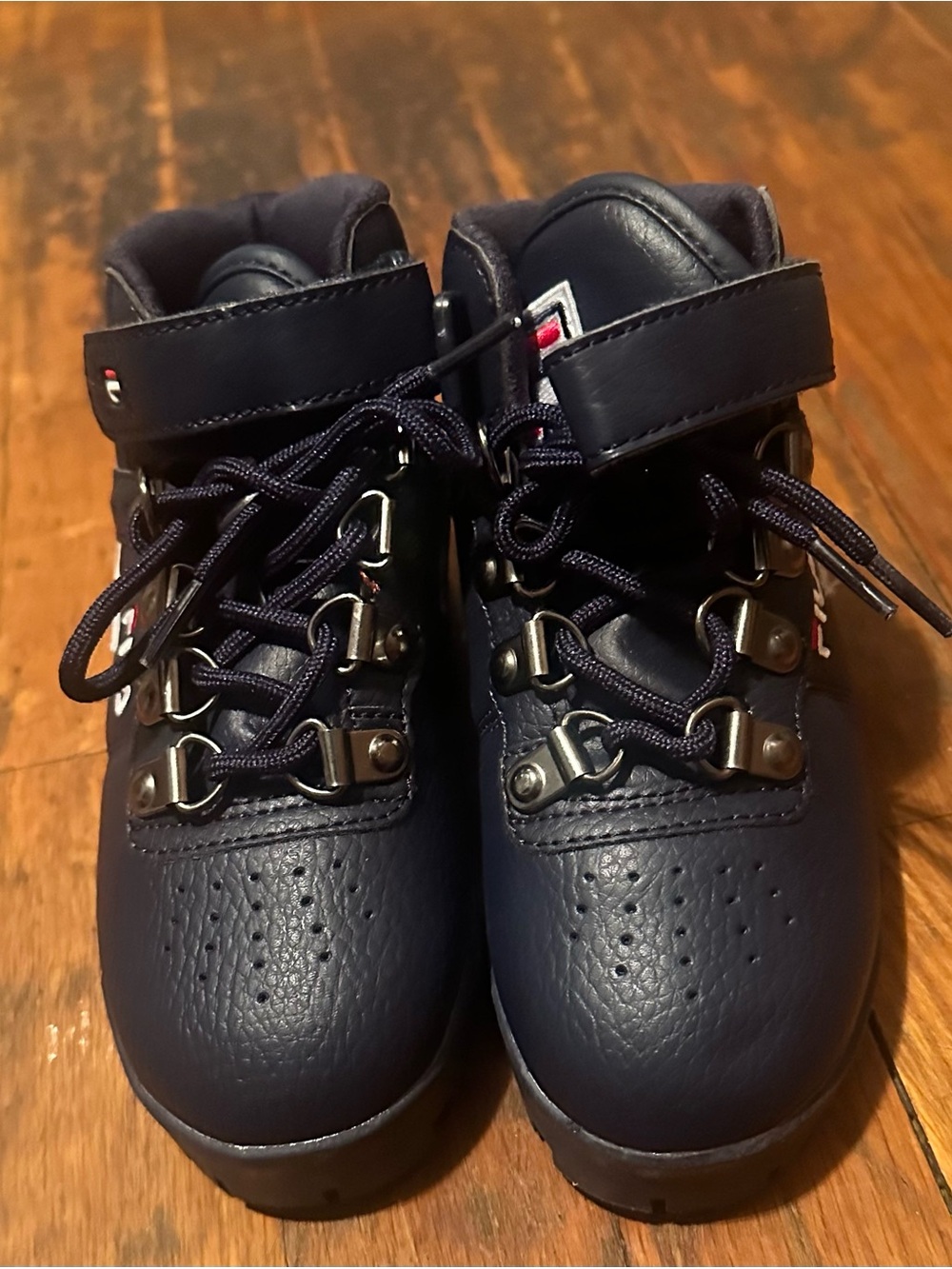 Fila Kids Navy and Black Lace-Up Boots